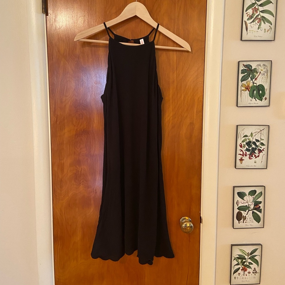 Black slip dress